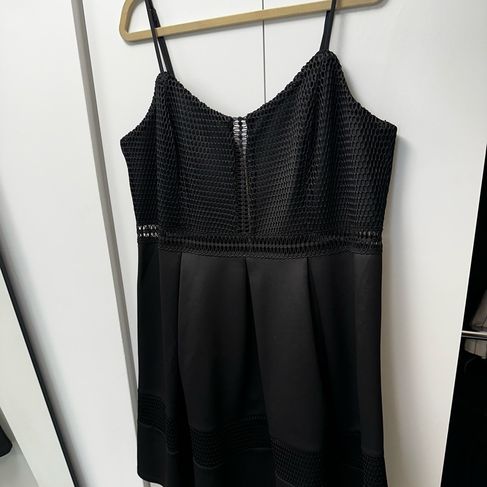 Black scuba cutout dress